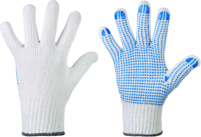 Grobstrick Handschuhe aus Baumwolle mit Noppen 240 Paar