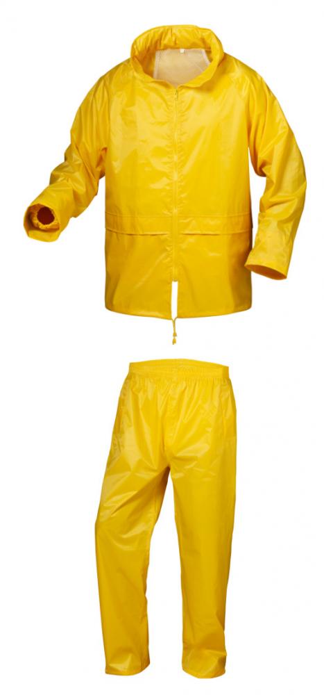 Regenjacke und Regenhose Gelb PVC