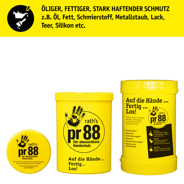 10 Dosen Hautschutzcreme pr88, 1000 ml