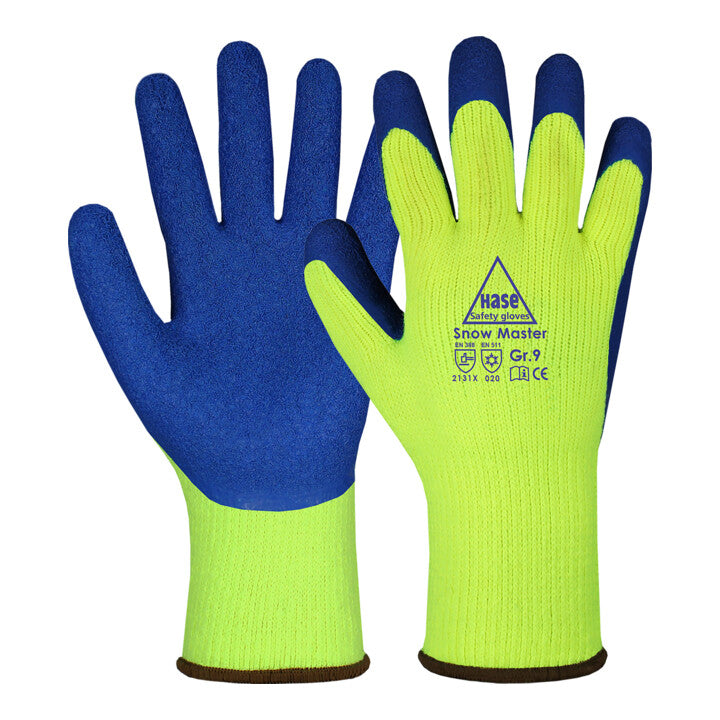 10 Paar Winterhandschuhe, mit Latex Beschichtung, aus Acryl