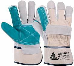 24 Paar Rindspaltleder-Handschuhe mit Verstärkung "Wismar"