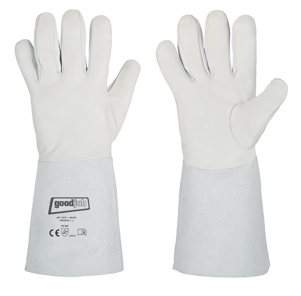120 Paar Nappaleder-Handschuhe Argonschweißer Länge 35 cm