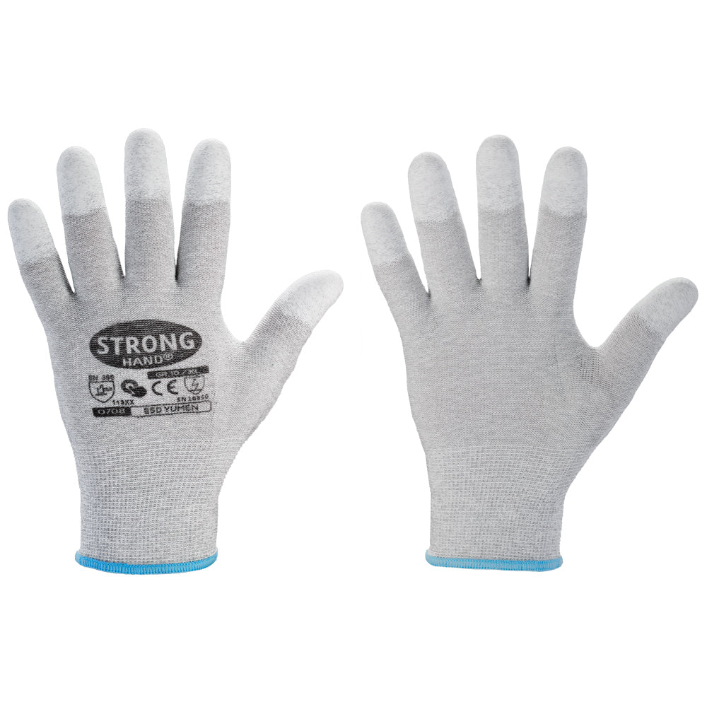 120 Paar Antistatik-Handschuhe ESD, PU Fingerkuppen