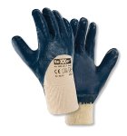 144 Paar Nitril Arbeitshandschuhe blau, Strickbund teilbeschichtet, texxor