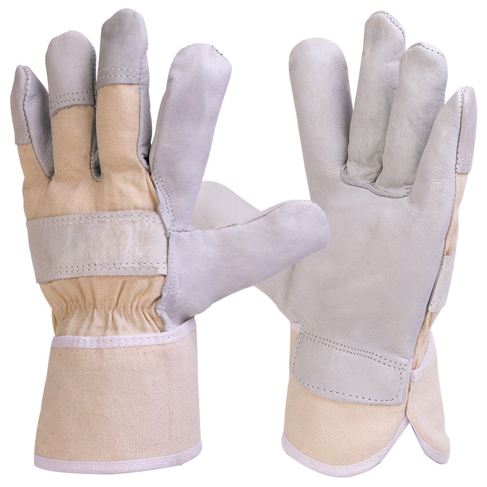 12 Paar Rindvollleder-Handschuhe weiches Leder Gr. 9 (Restposten)