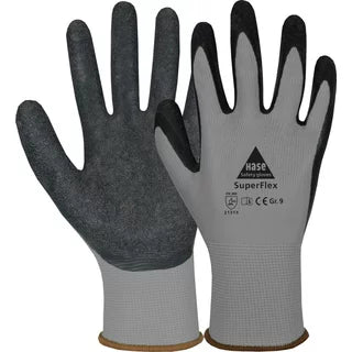 20 Paar Feinstrickhandschuhe mit Latexbeschichtung, Superflex