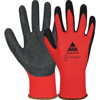 20 Paar Feinstrickhandschuhe mit Latexbeschichtung, Superflex